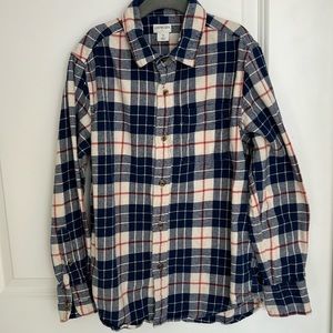 Crewcuts cotton flannel button down shirt